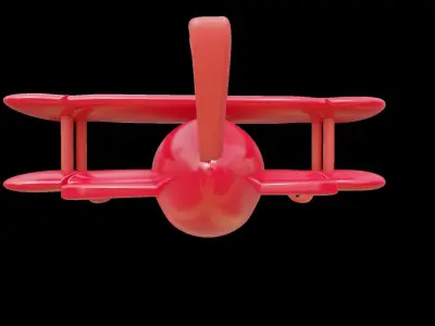Plane 3d model Low-poly 3D model
