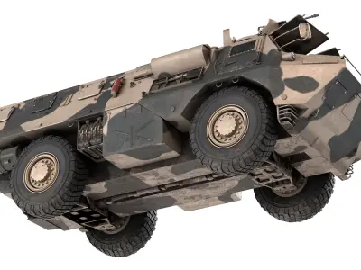 French VAB 4x4 APC Low-poly 3D model