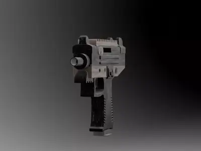 UZI gun Low-poly 3D model purchase
