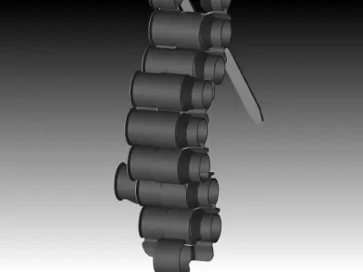 metallic belt caliber 30 m1 braz  Autodesk Inventor  Fusion 2013 Free 3D model