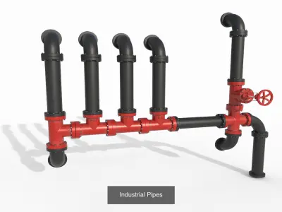 Industrial Pipe 3D Model Pack