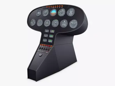 Aircraft Instrument Panel v 1 3D model