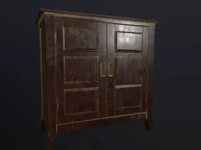 Storage Cabinete PBR LowPoly  Low-poly 3D model