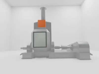 Rubber Mixing Machine Low-poly 3D model