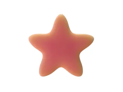 Starfish 3D Model with Basic Rig Low-poly 3D model