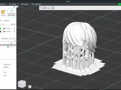 Custom3Dprint Minifigure Accessory - Minifigure Hair S2 - 005 3D print model