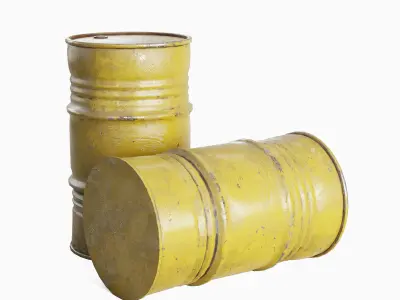 Industrial Barrel 02 Low-poly 3D model
