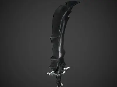 Dark Sword Low-poly 3D model