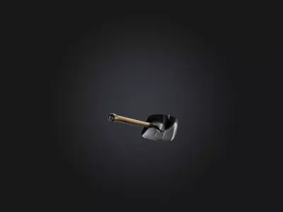 Realistic Shovel Model Low-poly 3D model