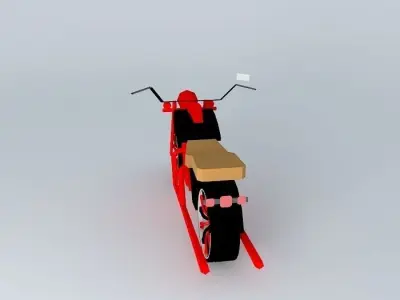 Fire Red Chopper Free 3D model