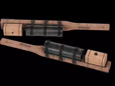 French petard grenade Low-poly 3D model