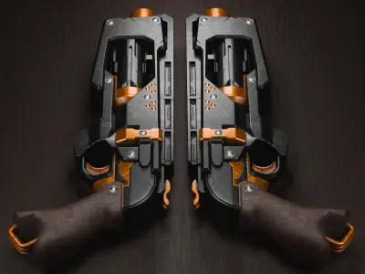 Futuristic Sci-Fi gun 3D model