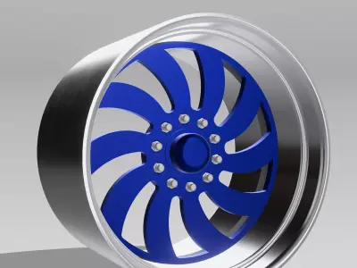 Swamper Mud Truck Wheels 40 inch Turbine 3D print model