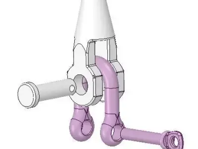 Shackle handle for bicycle 3D print model