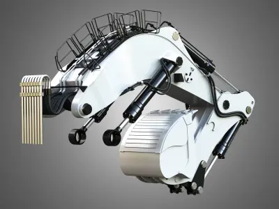 Hydraulic Excavator Arm and Bucket - Liebherr - R9250 3D model
