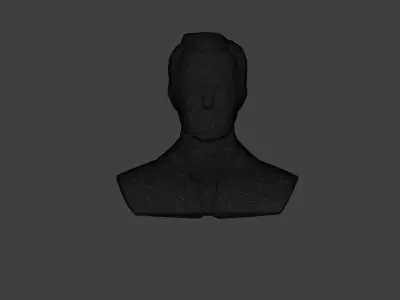 Realistic high quality Clint Eastwood stone bust - Statue 3D model