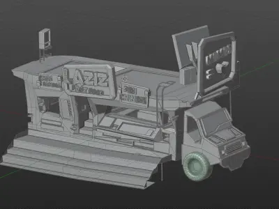 Food Truck Stall Free low-poly 3D model