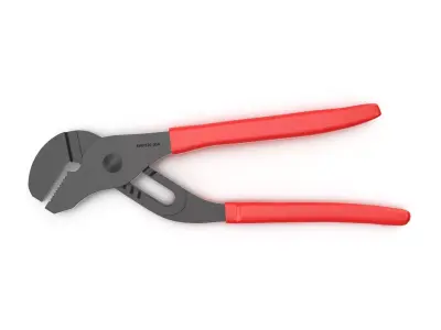 Adjastable joint pliers serrated jaws Low-poly 3D model