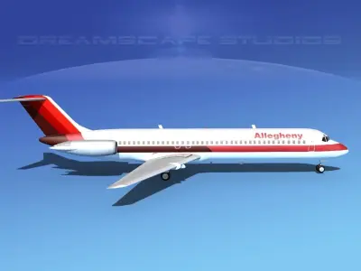 Douglas DC-9-40 Allegheny Airlines 2 3D model
