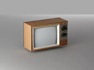 Old TV 3D model Low-poly 3D model