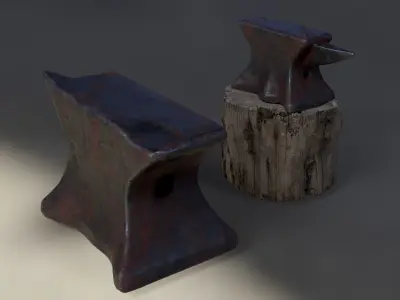 Anvil Set Low-poly 3D model