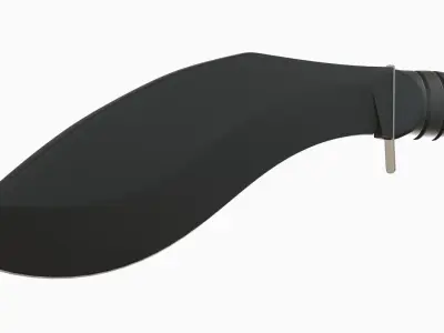 Kukri Machete Ka-Bar High Poly 3D model