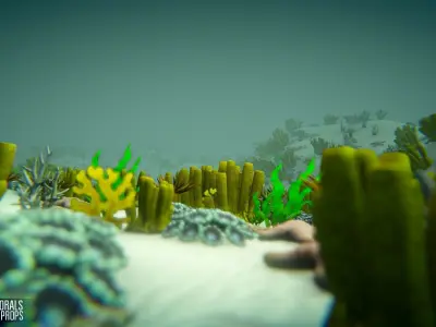 Realistic corals - underwater props 3D model