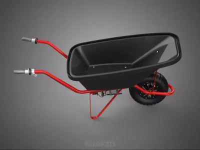 MOTORIZED RIM WHEEL HUB BLDC MOTOR WHEELBARROW ENGINE BARROW KIT 3D model