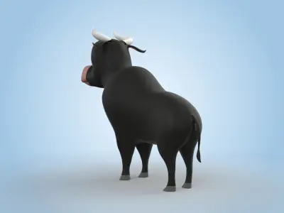 Cartoon Bull 3D model