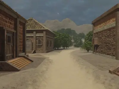 Old West Town 3D model