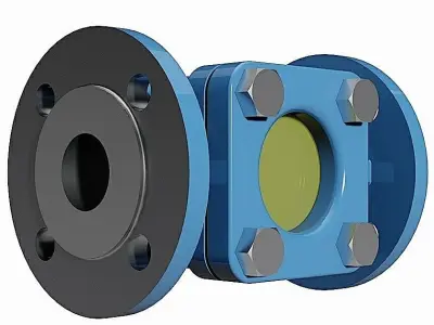 Sightglasses - DIN Flanged Ends -  3D model