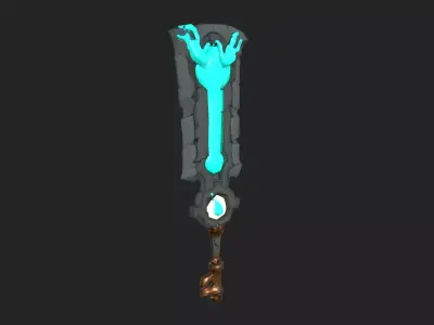 sword 3D Model 001 Low-poly 3D model