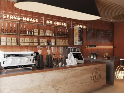 coffee shop coffee bar 3D model purchase