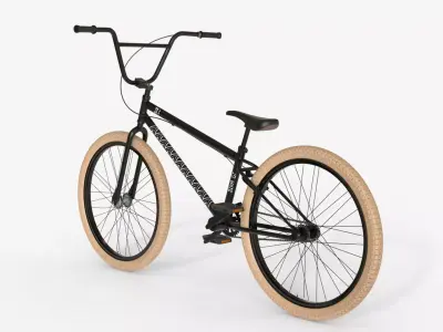 BMX Freestyle Bike  Clan Series Yellow 3D model