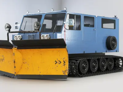 Thiokol Spryte Snowcat and Snowplow 3D model purchase