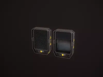 Sci Fi Weapon Rack Low-poly 3D model