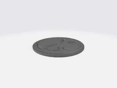 trail-what punisher badge Free 3D model