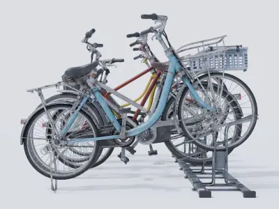 Old Bikes asset pack Low-poly 3D model