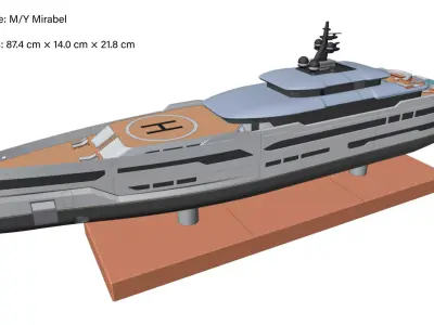 3D Printable Yacht Scale Model 3D print model