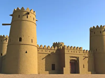 Arab Fort Low-poly 3D model get