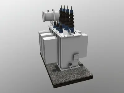 Autotransformer for VR AR Low-poly 3D model