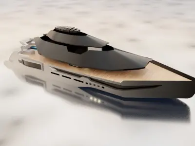 War ship Free low-poly 3D model