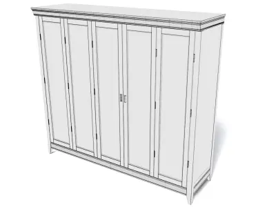  vintage cabinet Low-poly 3D model
