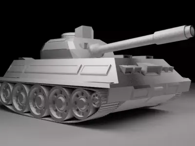 Tank for game Low-poly 3D model