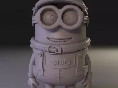 Minions car racer 3D print model