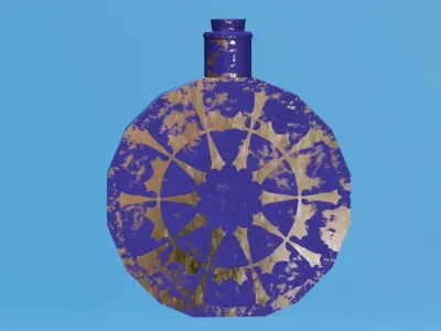 Old Canteen Low-poly 3D model