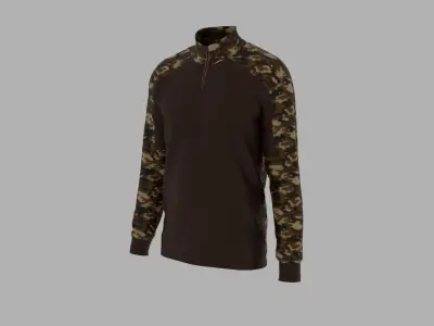 Military T-shirt Low-poly 3D model purchase