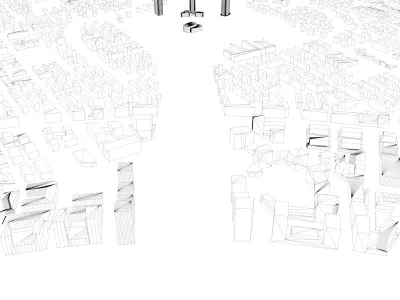 Urban highrise building building ancillary building commercial 3D model 18