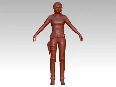 military woman 3D print model