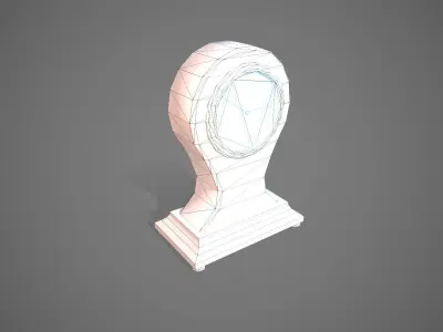 Desk Clock Free low-poly 3D model
